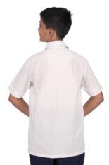 Half sleeve white with a formal collar and Pocket for boys and girls school uniiformform